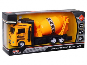 Машина AUTODRIVE Бетономешалка фрикционная, со светом и звуком, в/к 23,5*7*11 см