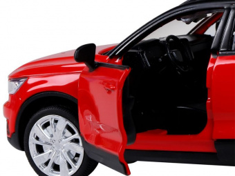 Машина АВТОПАНОРАМА Volvo XC40, 1/32, красный, инерция, свет, звук, в/к 17,5*13,5*9 см
