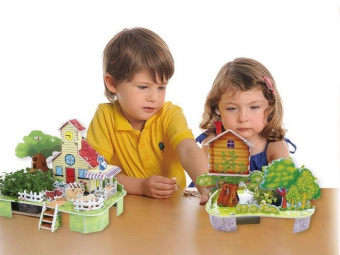 3D пазл из пенокартона ТЫКВЕННЫЙ ДОМИК (21 деталь, 4 листа)