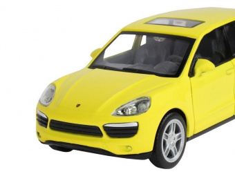 Машина ''АВТОПАНОРАМА'' Porsche Cayenne S, желтый, 1/32, свет, звук, инерция, в/к 17,5*13,5*9 см