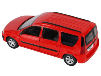 Машина ''АВТОПАНОРАМА'' LADA LARGUS, красный, 1/24, свет, звук, инерция, в/к 24,5*12,5*10,5 см