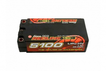Аккумулятор Gens Ace Redline Series 5100mAh 7.6V 130C 2S2P HardCase 64# HV Lipo