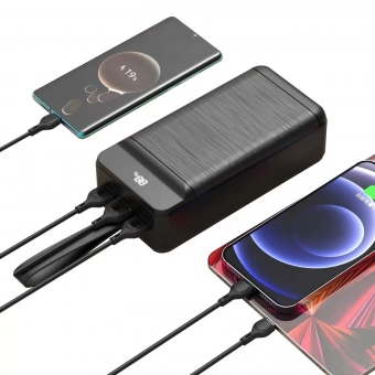 Power Bank с  быстрой зарядкой и встроенным фонариком PD20W/QC22.5W 40 000 mAh PR157