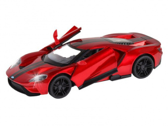 Машина ''АВТОПАНОРАМА'' Ford GT, красный, 1/32, свет, звук, инерция, в/к 17,5*12,5*6,5 см
