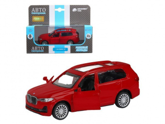 Машина АВТОПАНОРАМА BMW X7, 1/44, красный металлик, откр. двери, в/к 17,5*12,5*6,5 см
