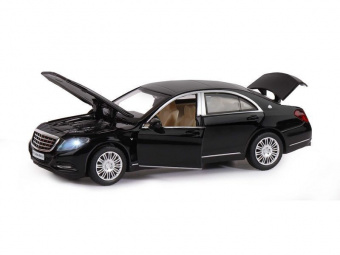 Машина ''АВТОПАНОРАМА'' Mercedes-Benz S600, черный, 1/32, свет, звук, инерция, в/к 17,5*13,5*9 см