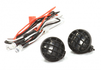Realistic 1 /1 0 Scale LED (2) Spot Light Set w/ Black Plastic Enclosure