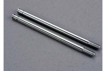 Shock shafts, steel, chrome finish (xx-long) (2)