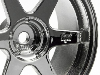 Диски туринг 1/10 - TE37 26MM (CHROME/ вынос 3MM) 2шт