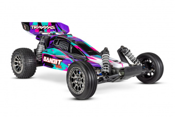 Радиоуправляемая багги TRAXXAS BANDIT 1:10 Brushless 2WD RTR W/MAG 272 TRANS PRPL