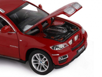 Машина ''АВТОПАНОРАМА'' BMW X6, бордовый, 1/26, в/к 24,5*12,5*10,5 см