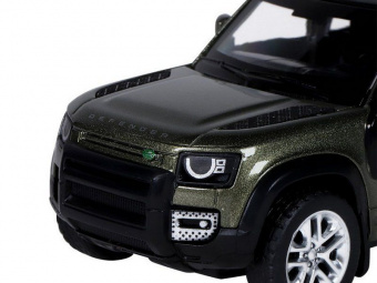 Машина АВТОПАНОРАМА Land Rover Defender 110, 1/43, оливковый, инерция, в/к 17,5*12,5*6,5 см