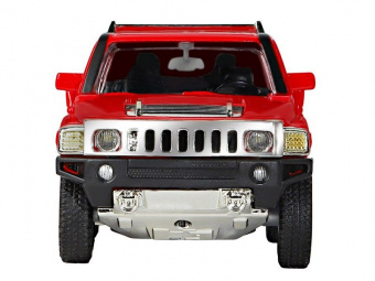 Машина ''АВТОПАНОРАМА'' Hummer H3, красный, 1/32, свет, звук, инерция, в/к 17,5*13,5*9 см