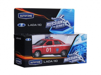 Машина Autotime LADA 110 пожарная охрана 1:36