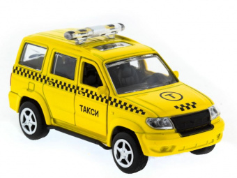 Машина ''АВТОПАНОРАМА'' инерц. УАЗ Патриот (такси) 1/50, в/к 12*7*5,5 см