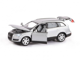Машина ''АВТОПАНОРАМА'' Audi Q7, серебряный, 1/32, свет, звук, инерция, в/к 17,5*13,5*9 см