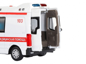 Машина АВТОПАНОРАМА Mercedes Sprinter Скорая помощь, белый, 1/32, в/к 18*9*13,5 см
