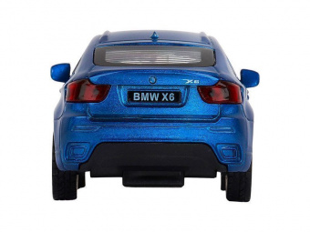 Машина АВТОПАНОРАМА BMW X6, 1/43, синий, инерция, откр. двери, в/к 17,5*12,5*6,5 см