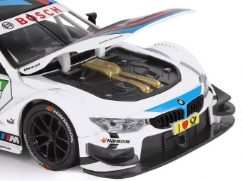 Машина ''АВТОПАНОРАМА'' BMW M4, белый, 1/24, свет, звук, в/к 24,5*12,5*10,5 см