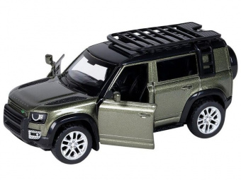 Машина АВТОПАНОРАМА Land Rover Defender 110, 1/43, оливковый, инерция, в/к 17,5*12,5*6,5 см