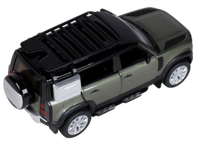 Машина АВТОПАНОРАМА Land Rover Defender 110, 1/32, зеленый, свет, звук, в/к 17,5*13,5*9 см