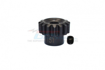 Шестерня GPM из высокоуглеродистой стали 15T 1Mod SCX6015TS-BK