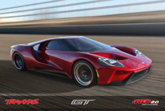 Радиоуправляемая машина TRAXXAS Ford GT 1:10 4WD Красная
