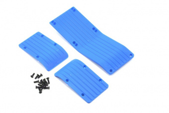 3.3 & 16.8 T/E-Maxx Skid Plate Set (3pc.) - Blue
