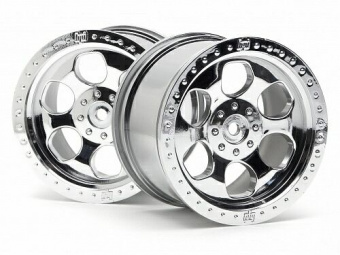 Диски трак 1/8 - SHINY CHROME (83X56MM/ hex 14mm) 2шт