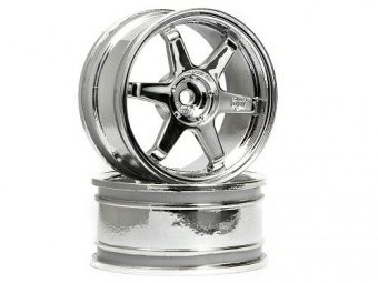 Диски туринг 1/10 - TE37 26MM (CHROME/ вынос 3MM) 2шт