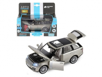 Машина ''АВТОПАНОРАМА'' 2013 Range Rover, золотой, 1/34, свет, звук, инерция, в/к 17,5*13,5*9 см
