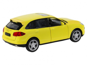 Машина ''АВТОПАНОРАМА'' Porsche Cayenne S, желтый, 1/32, свет, звук, инерция, в/к 17,5*13,5*9 см