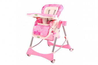 Детcкий стульчик для кормления BabyOne (розовый)