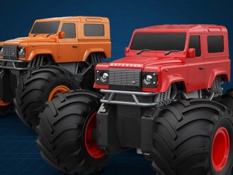 Радиоуправляемая машина-амфибия Double Eagle Land Rover Bigfoot 1/18 4WD 2.4G RTR