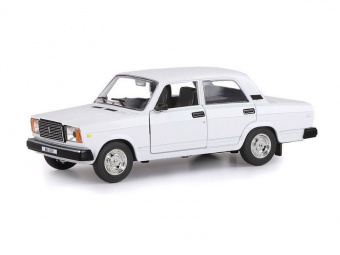 Машина ''АВТОПАНОРАМА'' ВАЗ 2107, 1/24, белый, инерция, в/к 24,5x12,5x10,5 см