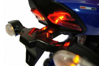 Детский электромотоцикл Ducati со светящимися колесами Синий