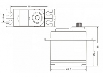 Сервомашинка цифровая JX Servo PDI-5521MG-180 (55.6г/20.32/0.16/6V) стандартная