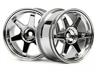 Диски туринг 1/10 - TE37 26MM (CHROME/ вынос 3MM) 2шт