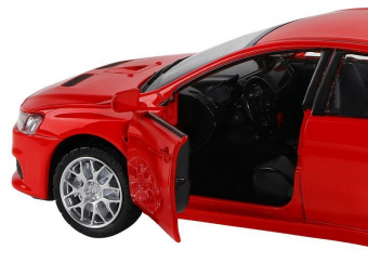 Машина АВТОПАНОРАМА Mitsubishi Lancer Evolution, 1/32, красный, свет, звук, в/к 17,5*12,5*6,5 см