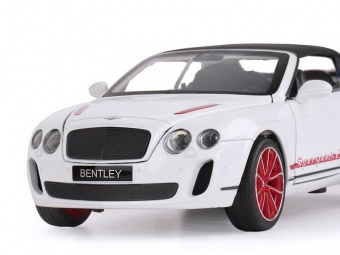 Машина ''АВТОПАНОРАМА'' Bentley Continental Supersports ISR, белый, 1/24, в/к 24,5*12,5*10,5 см