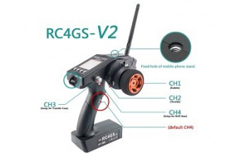 Аппаратура RadioLink RC4GS V2 (авто-судо, 4 канала) с приемником R6FG