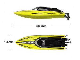Радиоуправляемый катер Volantex RC 792-5 Vector SR65 желтый 2.4G LiPo RTR