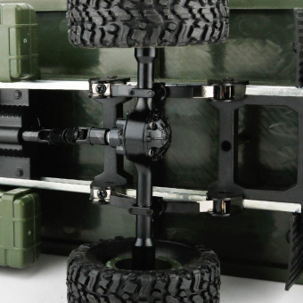 Внедорожник зеленый 1/16 4WD электро - Offroad Truck (зеленый корпус военный грузовик) набор для сборки
