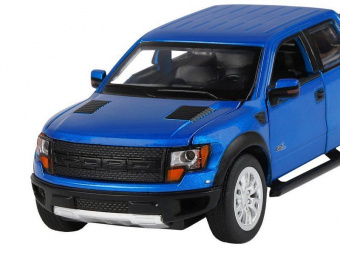 Машина ''АВТОПАНОРАМА'' Ford F-150 SVT Raptor, синий, 1/34, свет, звук, инерция, в/к 20*10*11 см