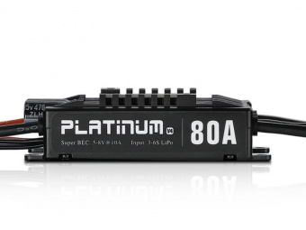 Бесколлекторный регулятор Hobbywing Platinum 80A-V4 (80A-100A, Aircraft, Heli)