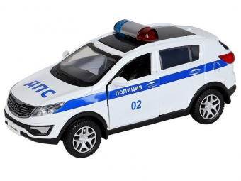 Машина АВТОПАНОРАМА KIA SPORTAGE R, Полиция, 1/39, инерция, откр. двери, в/к 17,5*12,5*6,5 см