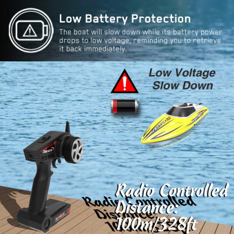 Радиоуправляемый катер Volantex RC 795-4 Vector XS желтый 2.4G RTR