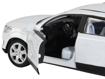 Машина ''АВТОПАНОРАМА'' Audi Q7, белый, 1/32, свет, звук, инерция, в/к 17,5*13,5*9 см
