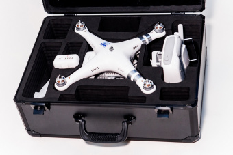Кейс алюминиевый черный для квадрокоптера DJI Phantom 3