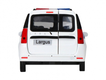 Машина ''АВТОПАНОРАМА'' LADA LARGUS Полиция, 1/24, свет, звук, инерция, в/к 24,5*12,5*10,5 см